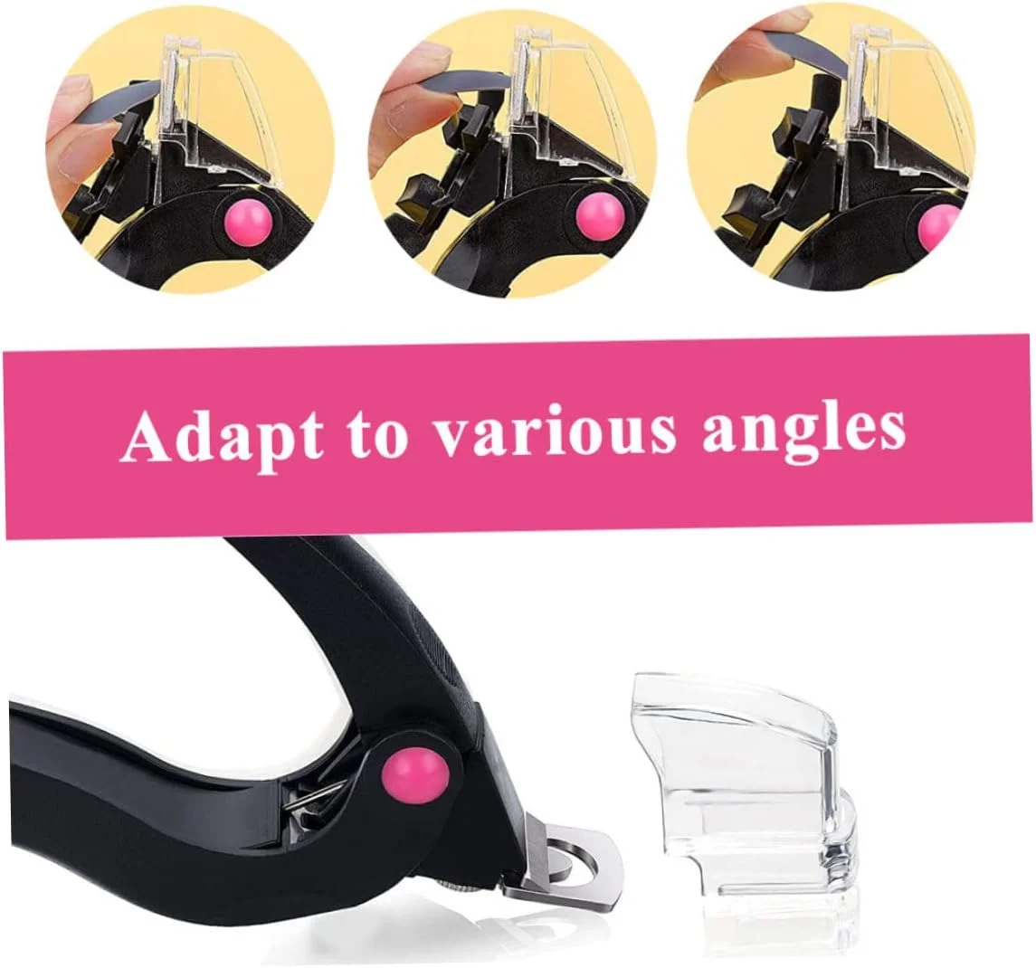 ناخن گیر اکریلیک، قیچی ناخن گیر U شکل، پیرایشگر لبه ناخن، قیچی نوک ناخن مصنوعی، پیرایشگر ناخن مصنوعی ژلی، مشکی