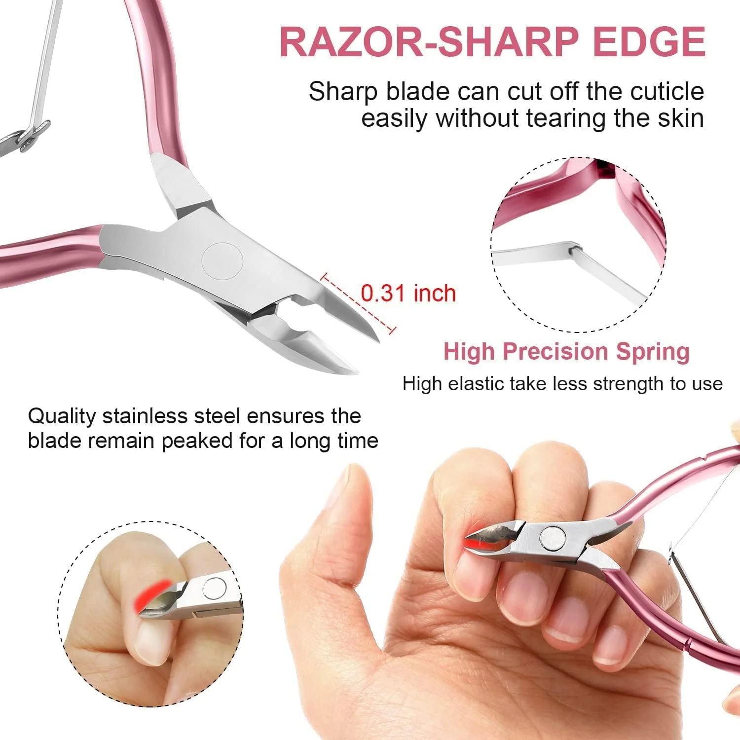 ست ناخن گیر اکریلیک 4 در 1، ناخن گیر استیل ضد زنگ قابل تنظیم برای نوک ناخن های اکریلیک، نیپر کوتیکول حرفه ای، پوشر و پاک کننده کوتیکول (صورتی رز) ست ناخن گیر اکریلیک 4 در 1، ناخن گیر استیل ضد زنگ قابل تنظیم برای نوک ناخن های اکریلیک، نیپر کوتیکول حرفه ای، پوشر و پاک کننده کوتیکول (صورتی رز)