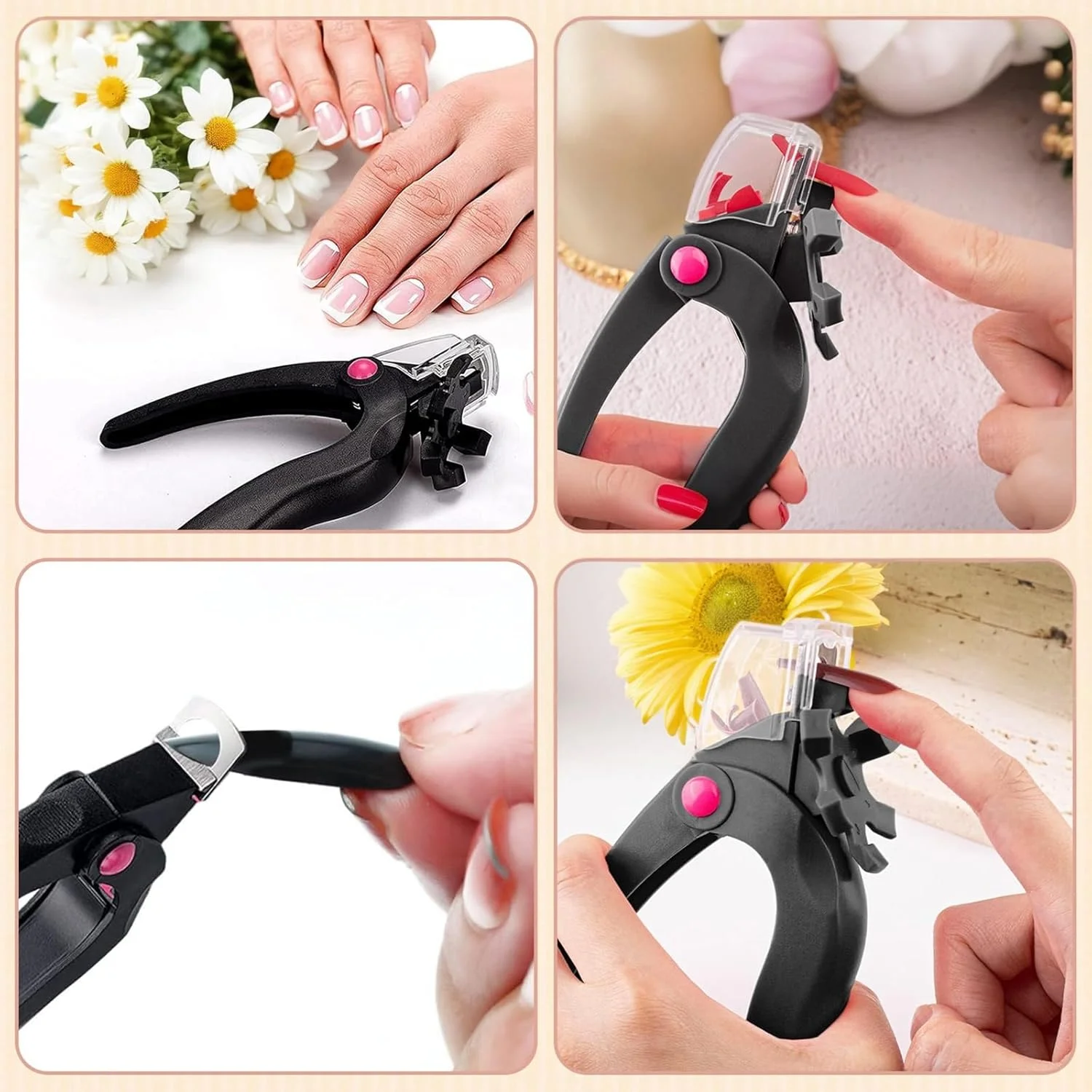 ناخن گیر آکریلیک قابل تنظیم حرفه ای Duomama - برش تیغه فولادی ضد زنگ با سایزر، گیره و اندازه گیری طول - ابزار مانیکور برای استفاده در سالن و منزل ناخن گیر آکریلیک قابل تنظیم حرفه ای Duomama - برش تیغه فولادی ضد زنگ با سایزر، گیره و اندازه گیری طول - ابزار مانیکور برای استفاده در سالن و منزل