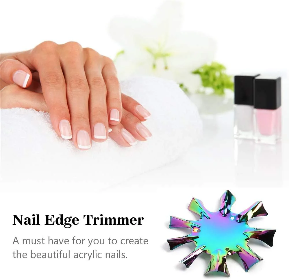 ابزار برش لبه ناخن برای ناخن های ژلی آکریلیک، ایجاد آسان خط لبخند فرانسوی، راهنمای هنر مانیکور