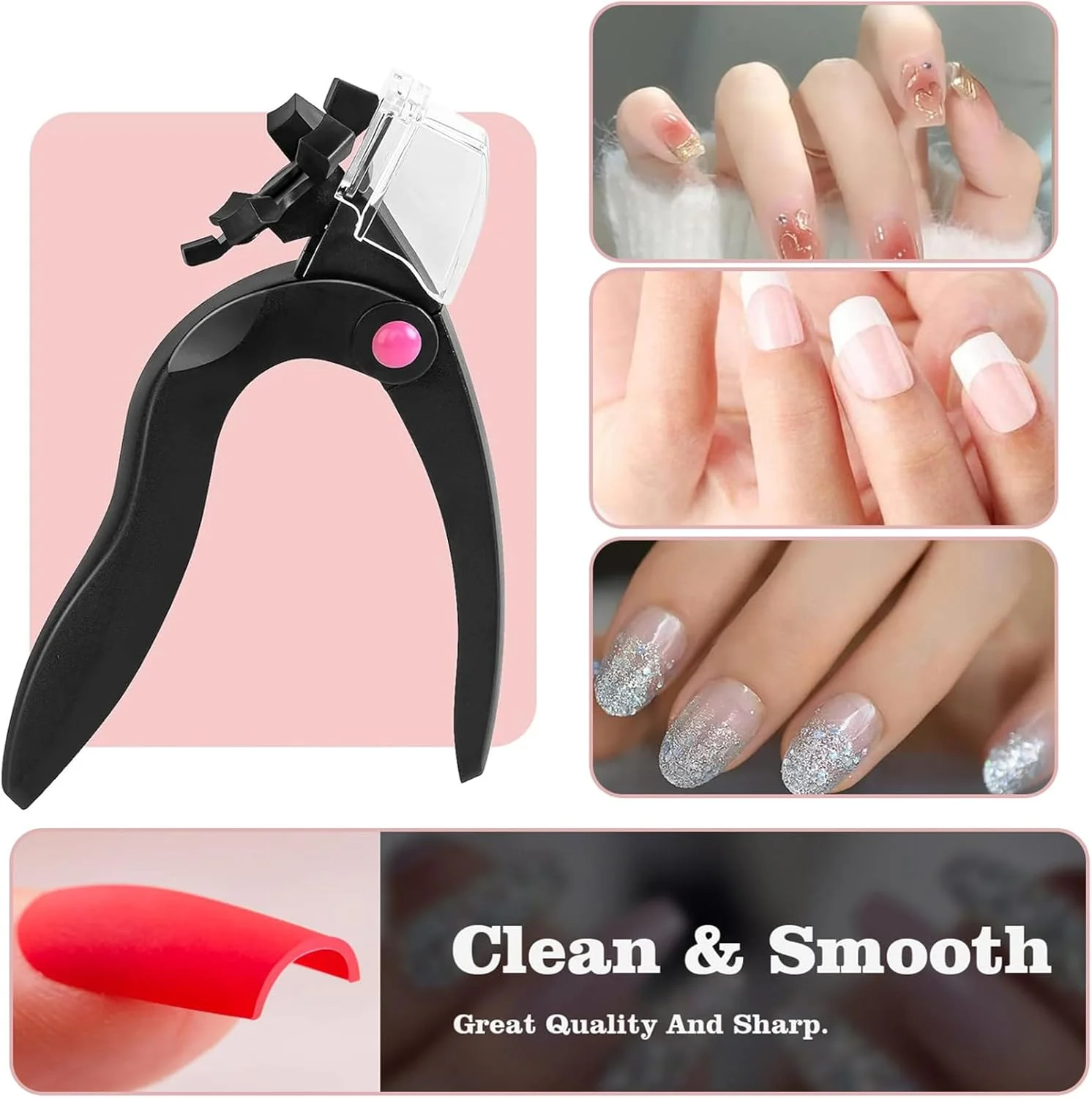 ناخن گیر آکریلیک قابل تنظیم حرفه ای Duomama - برش تیغه فولادی ضد زنگ با سایزر، گیره و اندازه گیری طول - ابزار مانیکور برای استفاده در سالن و منزل ناخن گیر آکریلیک قابل تنظیم حرفه ای Duomama - برش تیغه فولادی ضد زنگ با سایزر، گیره و اندازه گیری طول - ابزار مانیکور برای استفاده در سالن و منزل