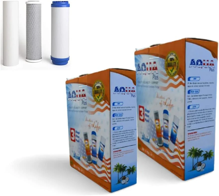کارتریج های جایگزین برای فیلتر آب اسمز معکوس زیر سینکی PP، CTO، GAC، حذف طعم و بو، ممبران RO، فیلتر مواد معدنی، فیلتر مادون قرمز دور (3 مرحله 1 میکرون)