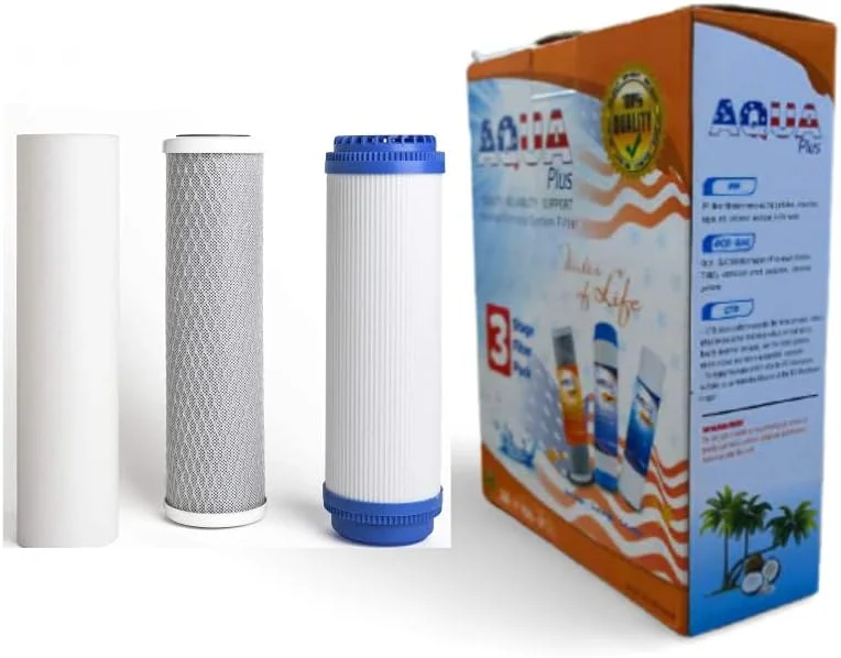 کارتریج های جایگزین برای فیلتر آب اسمز معکوس زیر سینکی PP، CTO، GAC، حذف طعم و بو، ممبران RO، فیلتر مواد معدنی، فیلتر مادون قرمز دور (3 مرحله 1 میکرون)