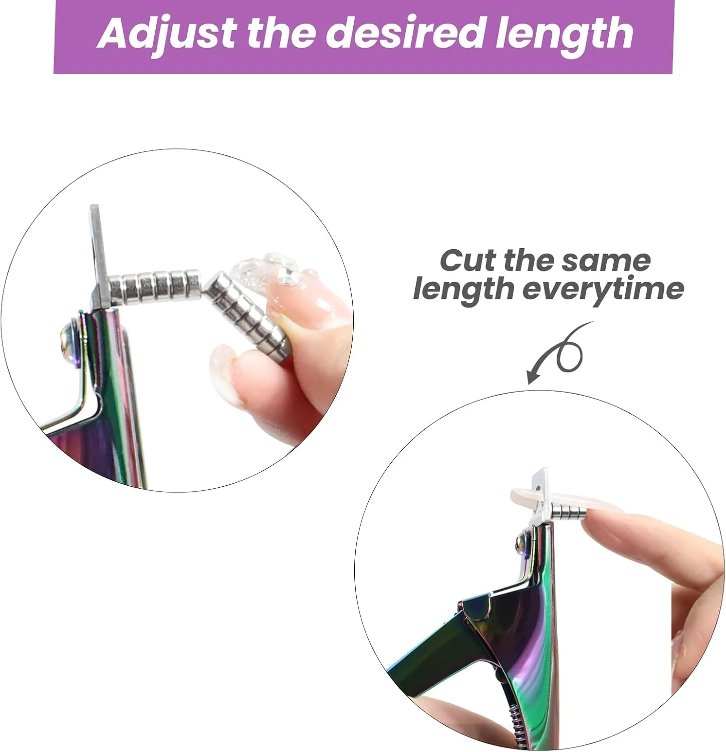 ست دو عددی ناخن گیر اکریلیک با آهنربای سایز بندی، قیچی ناخن مصنوعی Inartato برای ناخن های مصنوعی، ابزار مانیکور حرفه ای، لوازم طراحی ناخن اکریلیک (رنگین کمان) ست دو عددی ناخن گیر اکریلیک با آهنربای سایز بندی، قیچی ناخن مصنوعی Inartato برای ناخن های مصنوعی، ابزار مانیکور حرفه ای، لوازم طراحی ناخن اکریلیک (رنگین کمان)