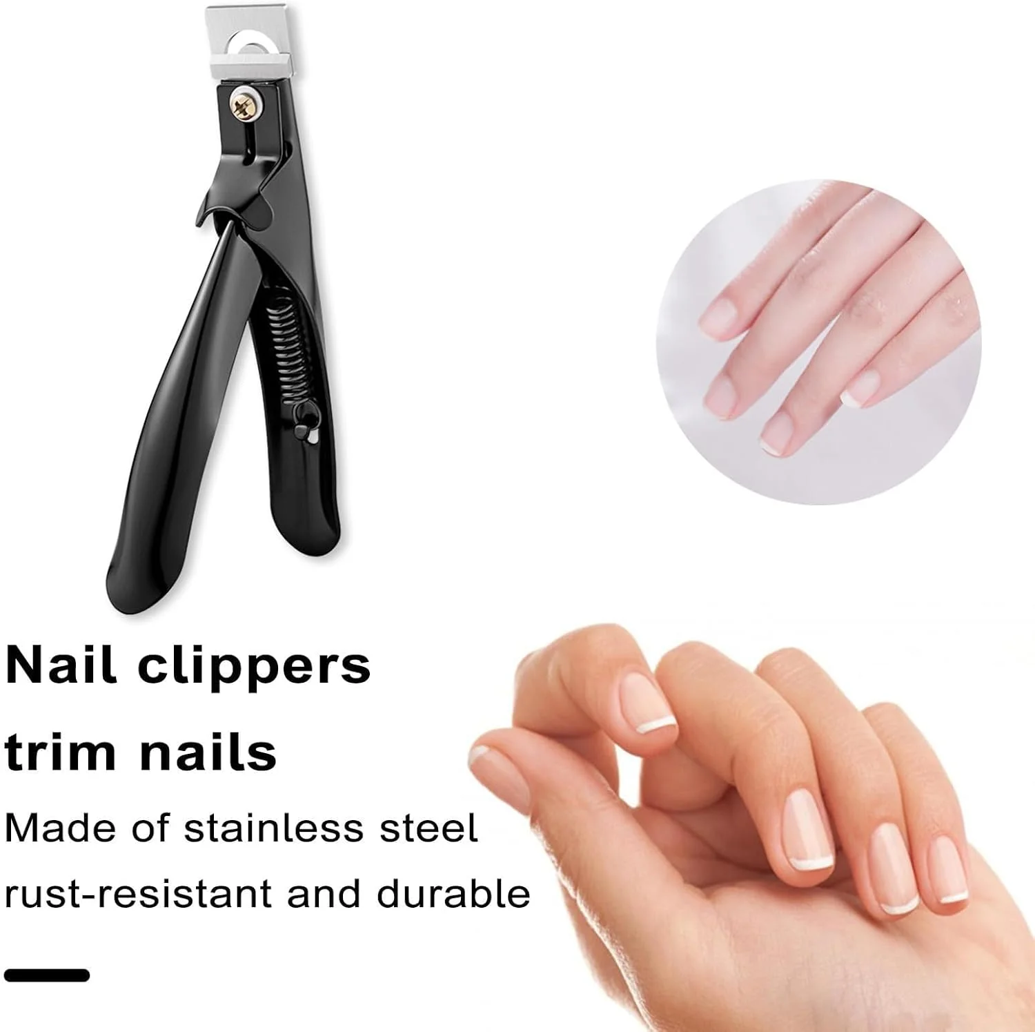 ناخن گیر U شکل دفسدار، ابزار پیرایش نوک ناخن، قیچی ناخن گیر برای ناخن های اکریلیک و مصنوعی، ناخن گیر استیل ضد زنگ، ابزار مانیکور و پدیکور با تیغه تیز، ابزار مانیکور D ناخن گیر U شکل دفسدار، ابزار پیرایش نوک ناخن، قیچی ناخن گیر برای ناخن های اکریلیک و مصنوعی، ناخن گیر استیل ضد زنگ، ابزار مانیکور و پدیکور با تیغه تیز، ابزار مانیکور D