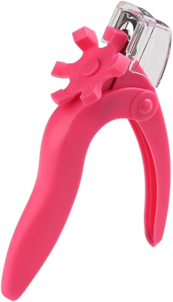 ناخن گیر برای ناخن های اکریلیک، ناخن گیر استیل ضد زنگ قابل تنظیم، ابزار مانیکور قرمز