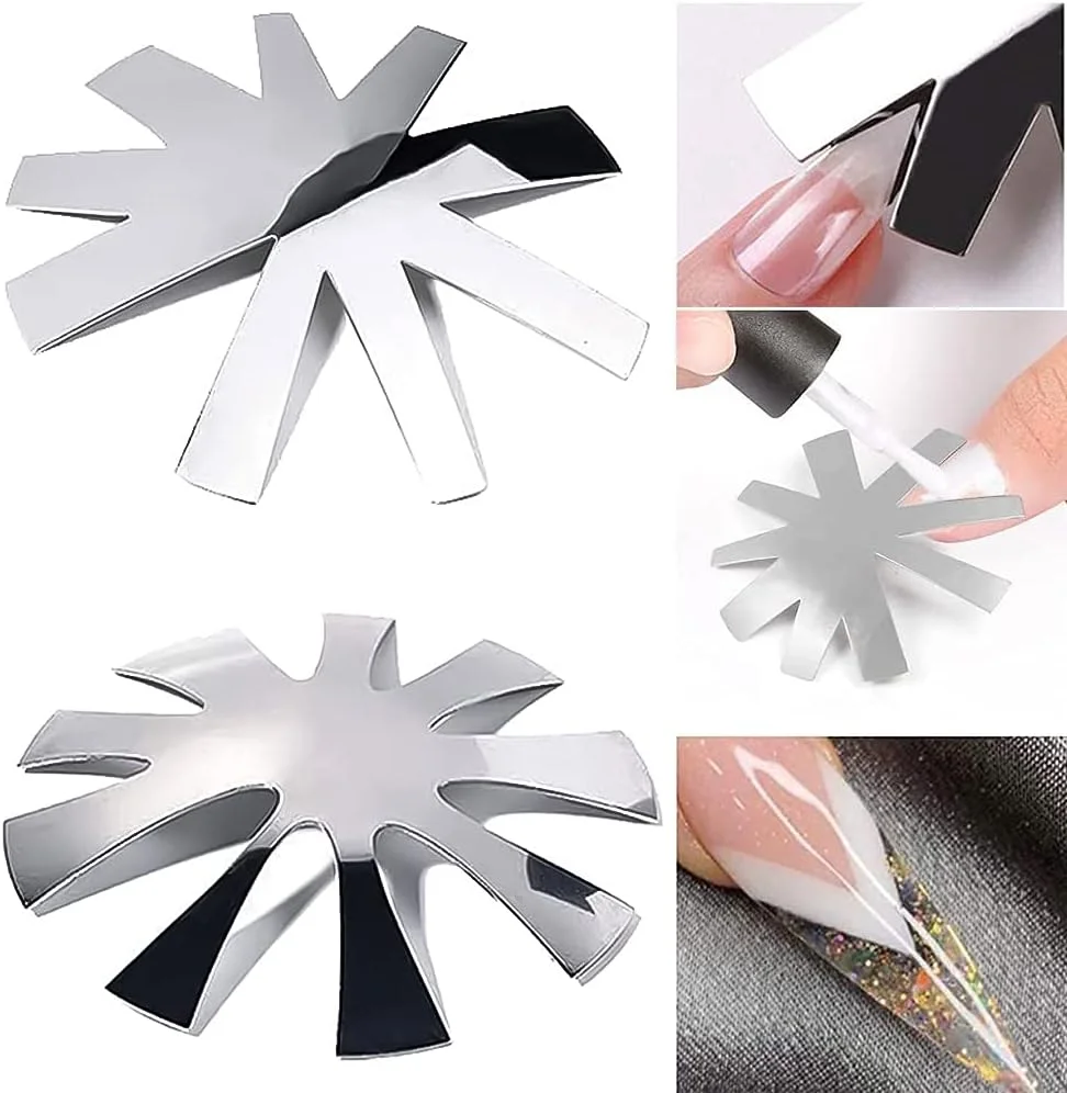 ابزار طراحی ناخن فرنچ CHANGAR، ابزار طراحی آسان ناخن فرنچ، کاتر ناخن V شکل و U شکل، ابزار مانیکور ناخن استیل ضد زنگ