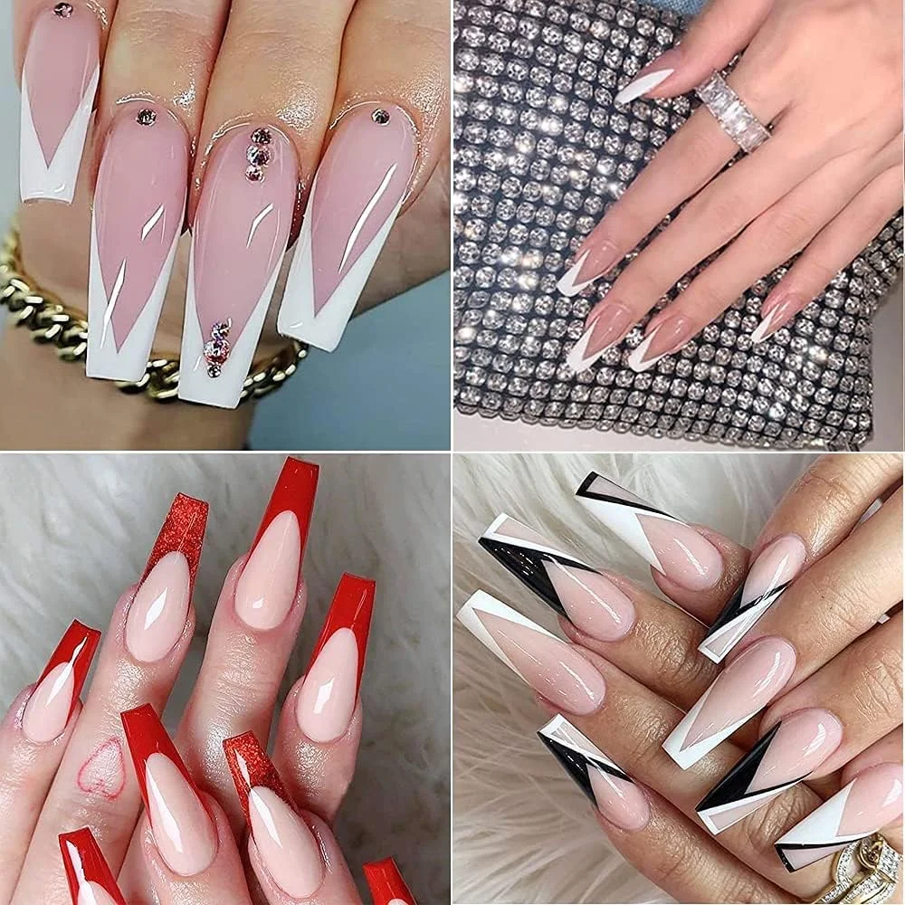 ابزار طراحی ناخن فرنچ CHANGAR، ابزار طراحی آسان ناخن فرنچ، کاتر ناخن V شکل و U شکل، ابزار مانیکور ناخن استیل ضد زنگ