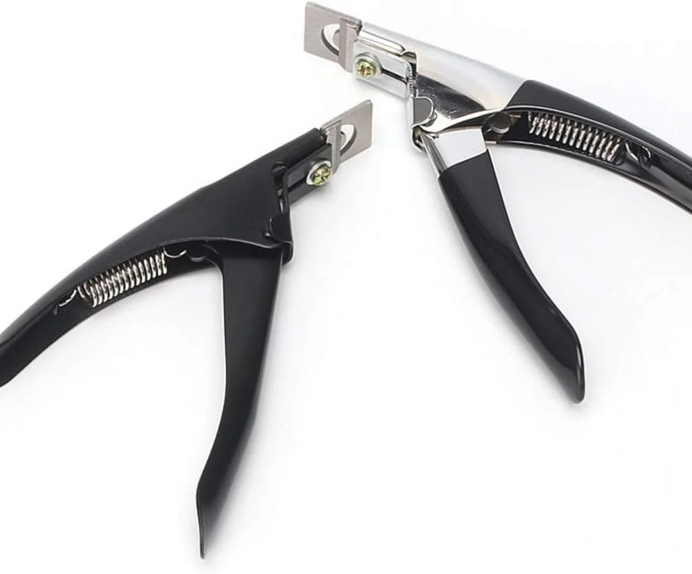 قیچی ناخن مصنوعی HFAOHO، کاتر نوک ناخن اکریلیک، قیچی ناخن استیل ضد زنگ، ابزار مانیکور حرفه ای برای هنر ناخن، لوازم جانبی سالن ناخن (مدل تصادفی)