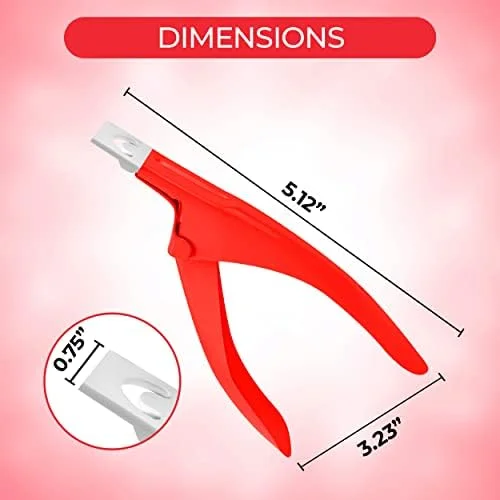 فورجیکا (قرمز) - ناخن گیر، کاتر ناخن اکریلیک، کاتر ناخن مصنوعی حرفه ای، ابزار مانیکور (قرمز)