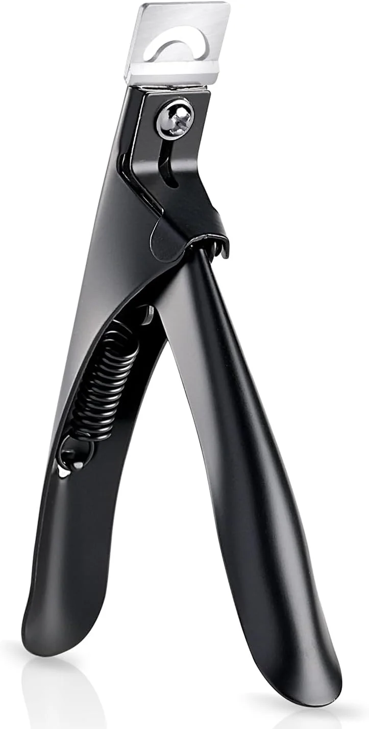 ناخن گیر اکریلیک GAOY، کاتر لبه استیل ضد زنگ حرفه ای برای ناخن های مصنوعی، ناخن های پلی ژل، ناخن های مصنوعی فیک، لوازم جانبی هنر ناخن مناسب استفاده در سالن و منزل، ابزار مانیکور با تیغه تیز، مشکی