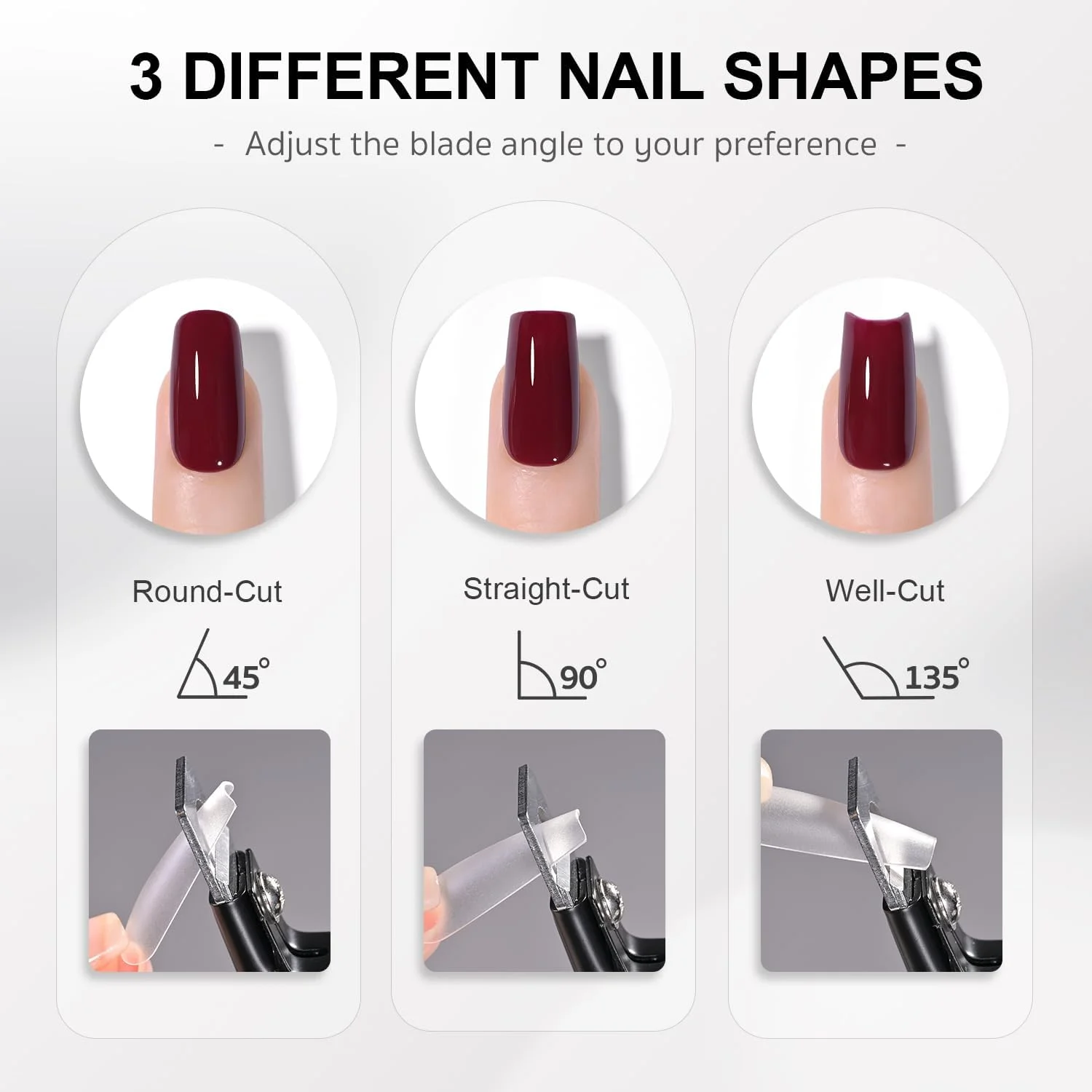 ناخن گیر اکریلیک GAOY، کاتر لبه استیل ضد زنگ حرفه ای برای ناخن های مصنوعی، ناخن های پلی ژل، ناخن های مصنوعی فیک، لوازم جانبی هنر ناخن مناسب استفاده در سالن و منزل، ابزار مانیکور با تیغه تیز، مشکی