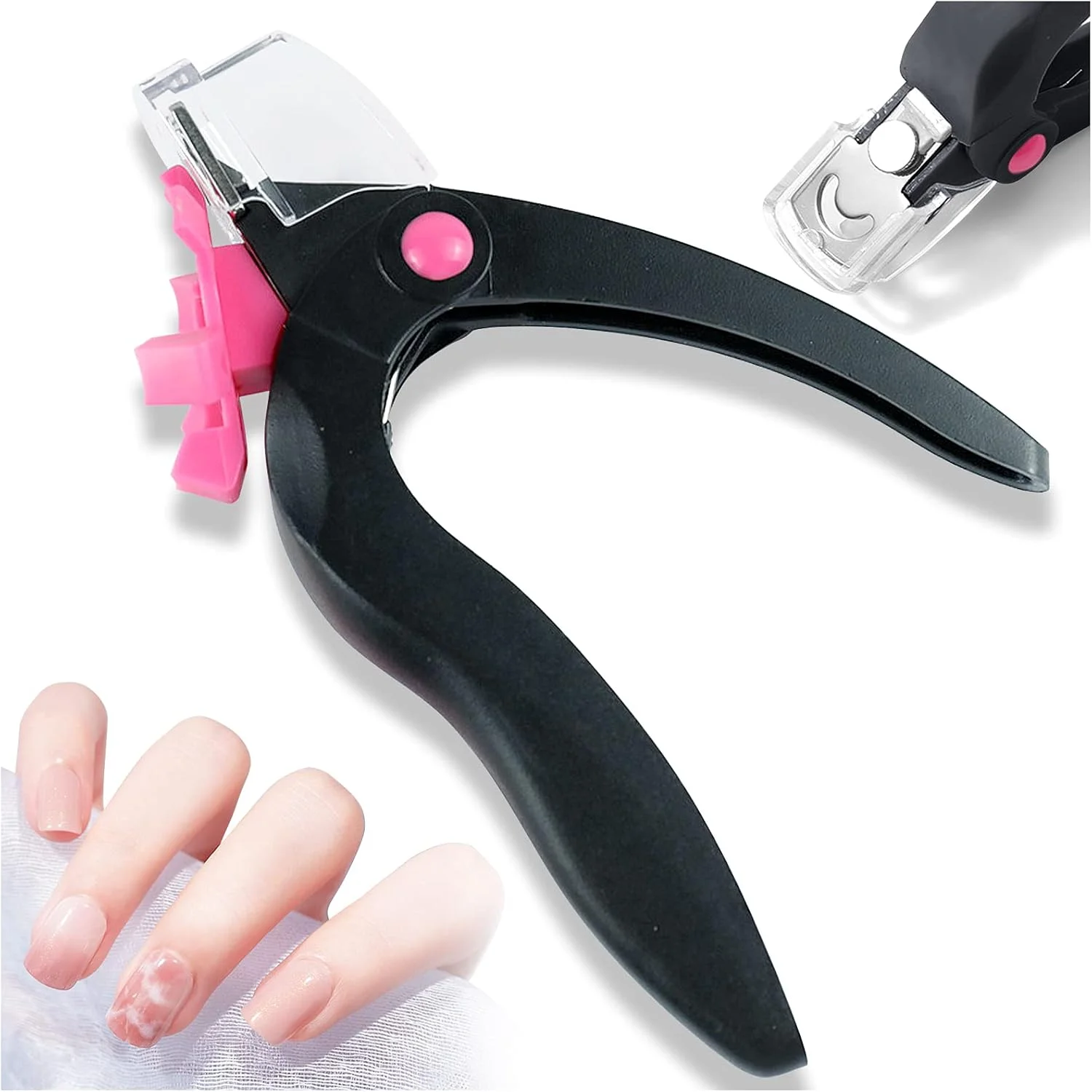ناخن گیر مشکی Kalevel، ابزار مانیکور ناخن حرفه ای، قیچی ناخن قابل تنظیم، تیز و مناسب برای بزرگسالان و فرم های مختلف