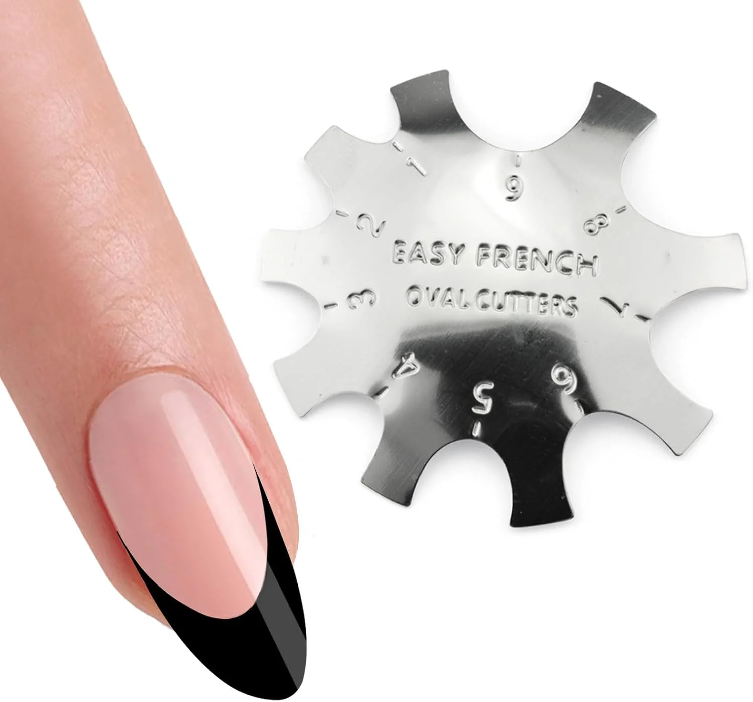 ابزار مانیکور ناخن Honey Joy مدل Oval Easy French Smile Line، ابزار برش ناخن، اکریلیک، دارای 9 سایز، HJ-NAT185-FS03