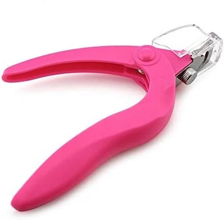 قیچی ناخن مانیکور صورتی KADS، یک عدد، ناخن گیر، ژل اکریلیک، نوک ناخن مصنوعی، ابزار برش سه گانه ناخن