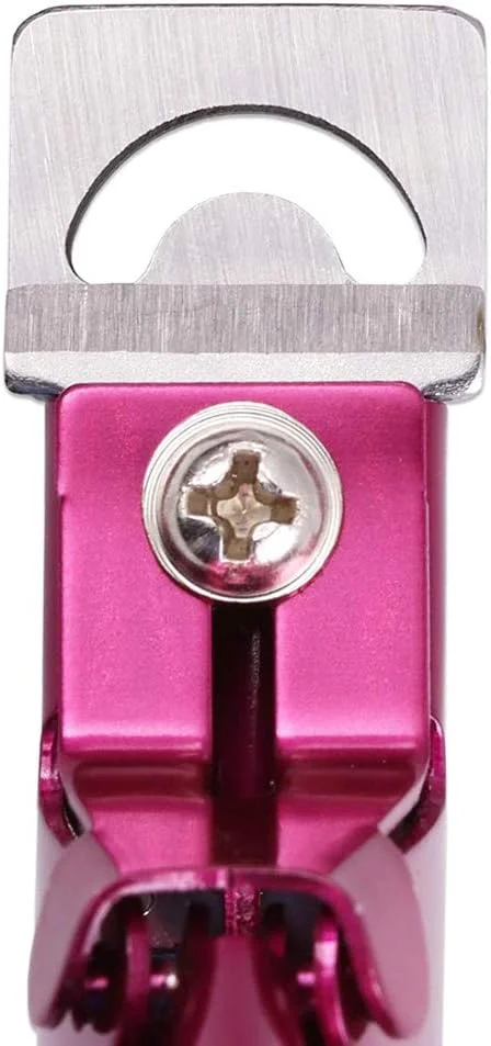 قیچی ناخن مصنوعی HUPOO حرفه ای استیل ضد زنگ - ابزار پیرایش ناخن های مصنوعی/ناخن های فیک/ناخن های مصنوعی برای مانیکور و پدیکور، ابزار کلیپ برای هنر ناخن DIY خانگی (رز قرمز)