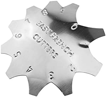 ابزار طراحی ناخن فرنچ مدل Honey Joy Professional Small سایز 0-9، کاتر V شکل، مناسب برای لاک ژل UV، رنگ صورتی و سفید، HJ-NAT160-FS04