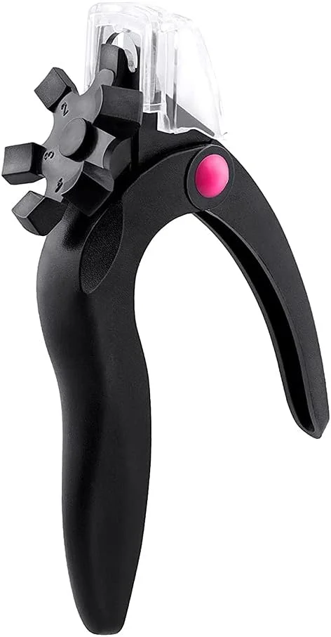 ناخن گیر اکریلیک JZF، ناخن گیر مصنوعی استیل ضد زنگ قابل تنظیم حرفه ای، کاتر نوک ناخن های مصنوعی ژلی برای ابزار مانیکور هنر ناخن (مشکی)