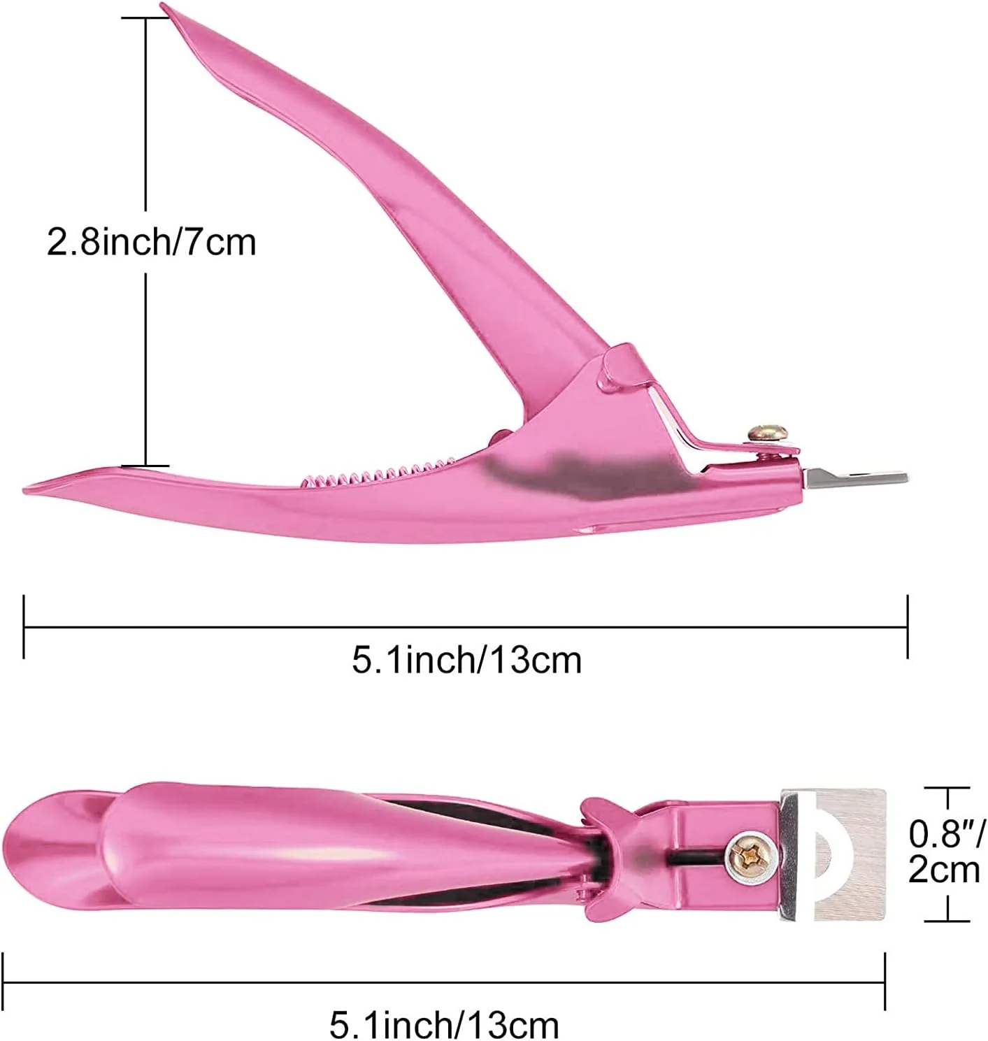 ناخن گیر حرفه ای iZhuoKe برای ناخن های مصنوعی، ناخن گیر ژل UV اکریلیک، ابزار مانیکور، ناخن گیر با گیرنده ناخن، تریمر ضد زنگ از جنس استیل ضد زنگ برای استودیو ناخن و استفاده خانگی