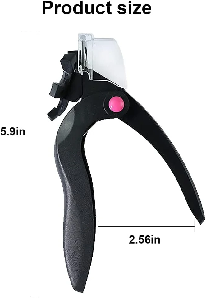 ناخن گیر اکریلیک JZF، ناخن گیر مصنوعی استیل ضد زنگ قابل تنظیم حرفه ای، کاتر نوک ناخن های مصنوعی ژلی برای ابزار مانیکور هنر ناخن (مشکی)