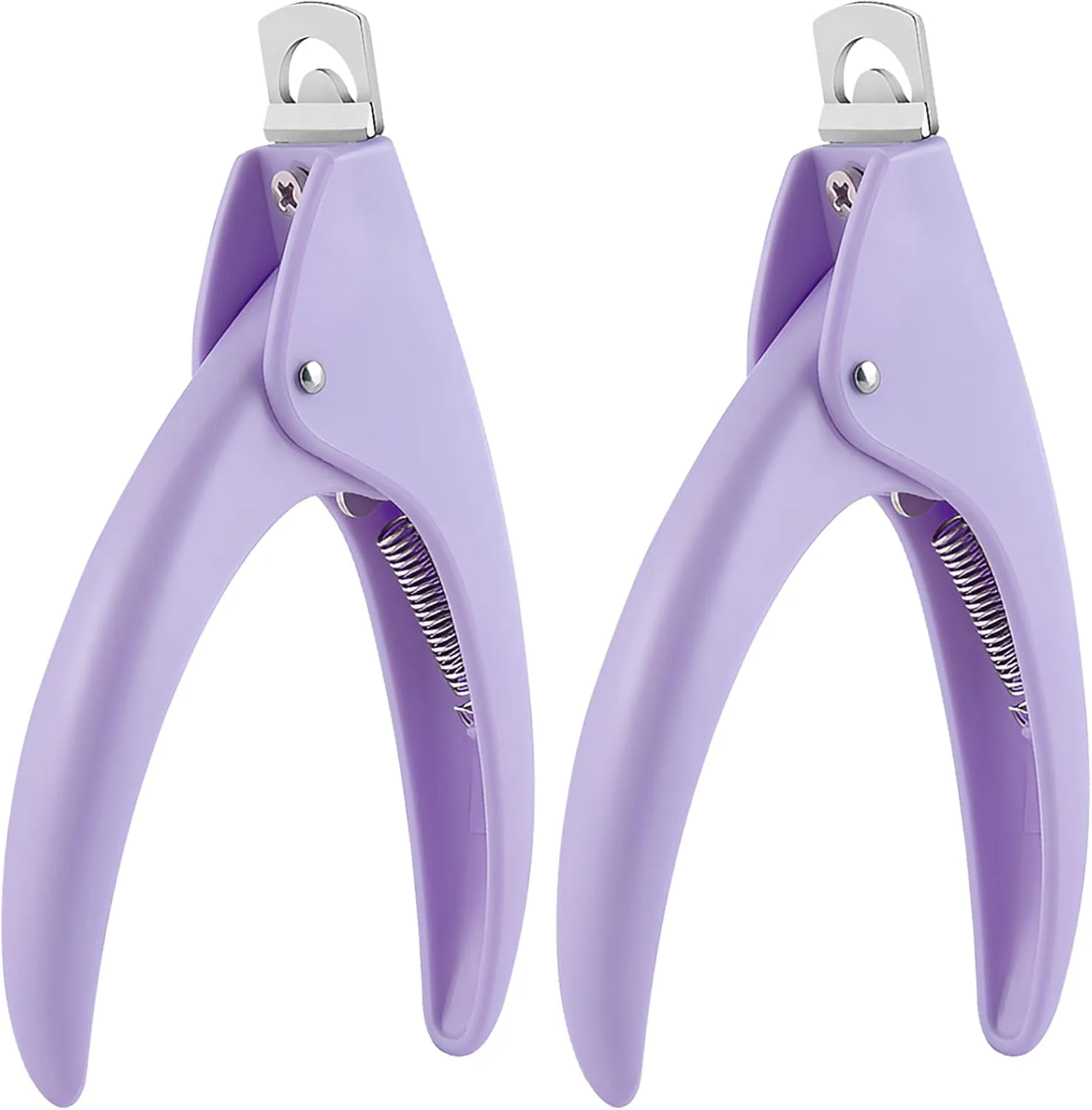 ناخن گیر اکریلیک حرفه ای قابل تنظیم Kootinn - تیغه U شکل برای پیرایش دقیق، ایده آل برای طراحی ناخن مصنوعی، ابزار مانیکور برای سالن و DIY، بنفش روشن