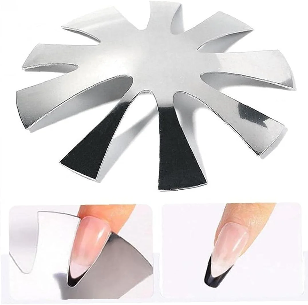 ابزار مانیکور برای ایجاد خط لبخند آسان، برش V شکل، نوک ناخن بادامی، کاتر ناخن، مناسب برای ناخن های فرانسوی صورتی و سفید آکریلیک