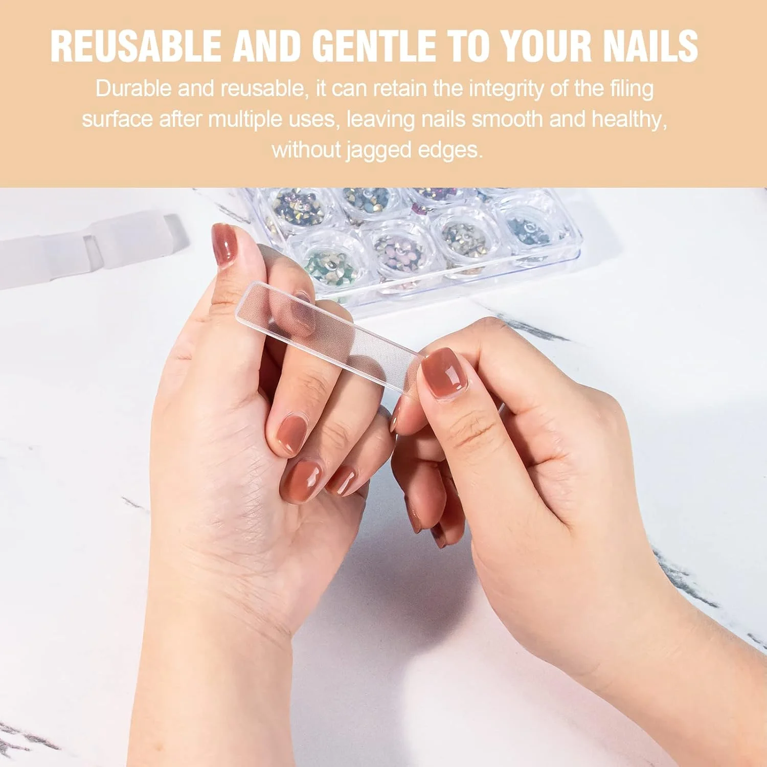 ست مانیکور ناخن اکریلیک 5 در 1 آله با سوهان ناخن شیشه ای، نیپر و پوشر کوتیکول و ریموور لاک ژل ناخن، ابزار حرفه ای مانیکور پدیکور برای ناخن های انگشتان دست و پا، نقره ای