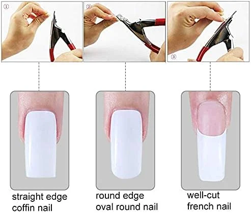 ناخن گیر ناخن مصنوعی Belicia، کاتر نوک ناخن اکریلیک، ناخن گیر استیل ضد زنگ حرفه ای، ست هنر ناخن، ابزار مانیکور گیرنده ناخن برای ناخن اکریلیک ژل مصنوعی