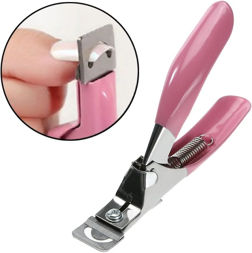 ناخن گیر BNP، یک عدد، مناسب برای ژل UV و ناخن های اکریلیک، ابزار مانیکور و پیرایش ناخن مصنوعی، رنگ صورتی