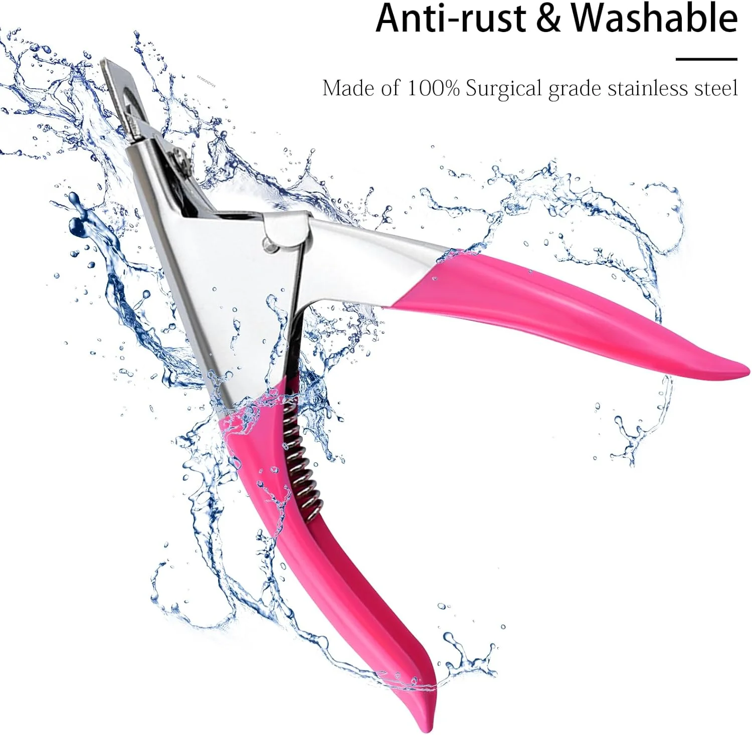 ناخن گیر اکریلیک C12rtive با آهنربا، ناخن گیر، کاتر ناخن اکریلیک، کاتر ناخن برای نوک ناخن با 10 عدد آهنربای سایز بندی، ابزار مانیکور برای سالن یا هنر ناخن در خانه (قرمز گل رز)