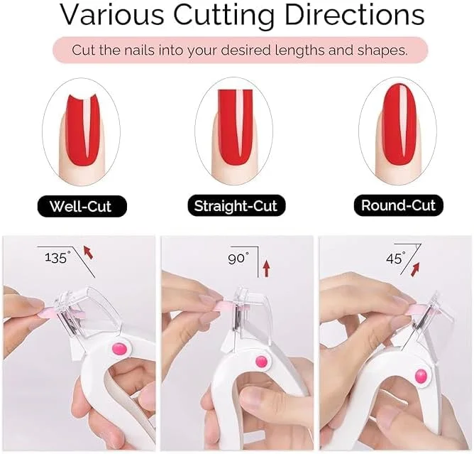 ناخن گیر بانیرا برای ناخن های اکریلیک، ناخن گیر نوک ناخن قابل تنظیم از جنس استیل ضد زنگ، ناخن گیر برای نوک ناخن های مصنوعی، ابزار مانیکور سالن ناخن (رنگ تصادفی) ناخن گیر بانیرا برای ناخن های اکریلیک، ناخن گیر نوک ناخن قابل تنظیم از جنس استیل ضد زنگ، ناخن گیر برای نوک ناخن های مصنوعی، ابزار مانیکور سالن ناخن (رنگ تصادفی)