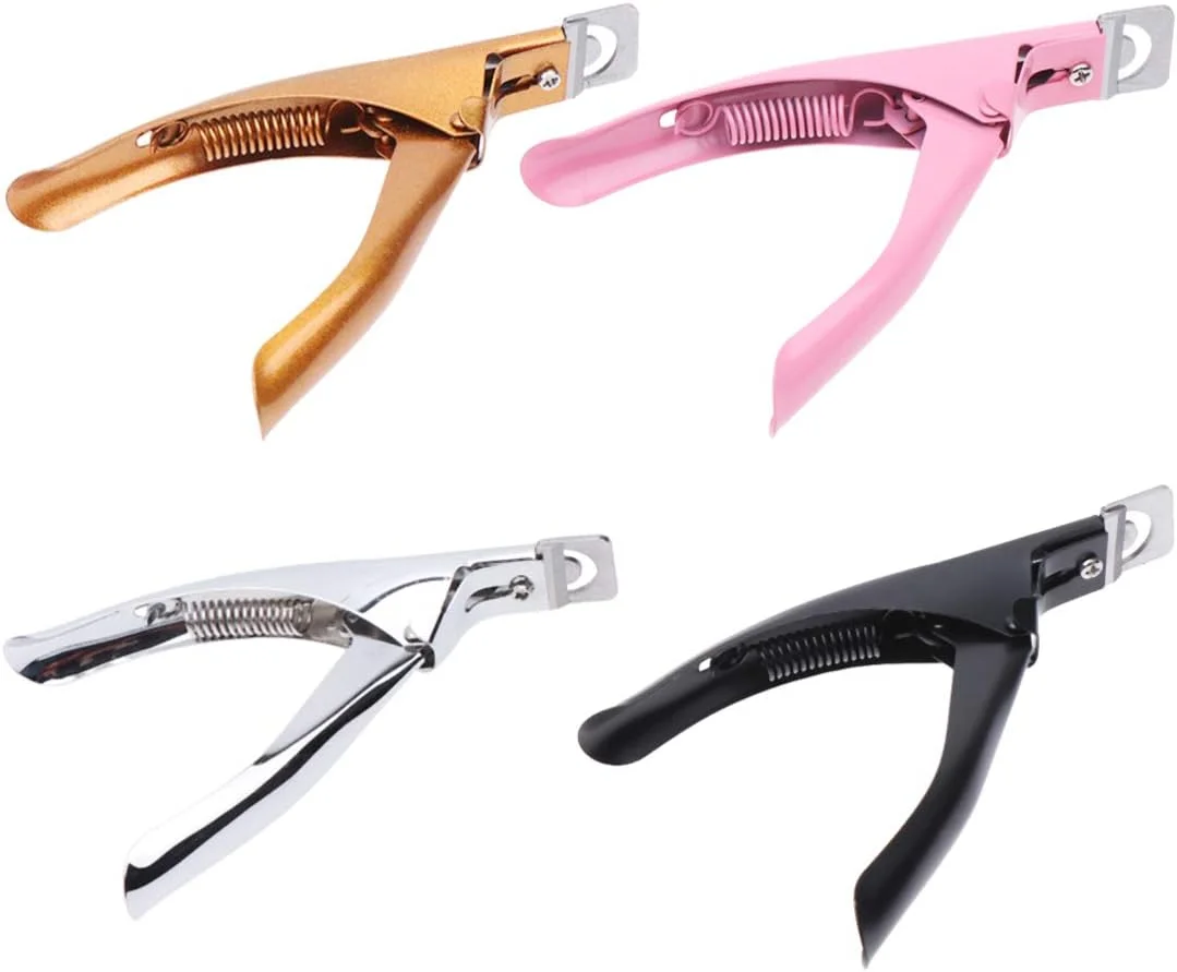 DIYIER ست 2 عددی کاتر ناخن، قیچی ناخن اکریلیک، گیره مانیکور ناخن مصنوعی برای ابزار مانیکور ناخن