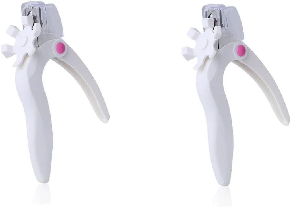 2 عدد ناخن گیر اکریلیک، قیچی ناخن مصنوعی، گیره مانیکور، ابزار مانیکور برای طراحی ناخن در خانه و سالن