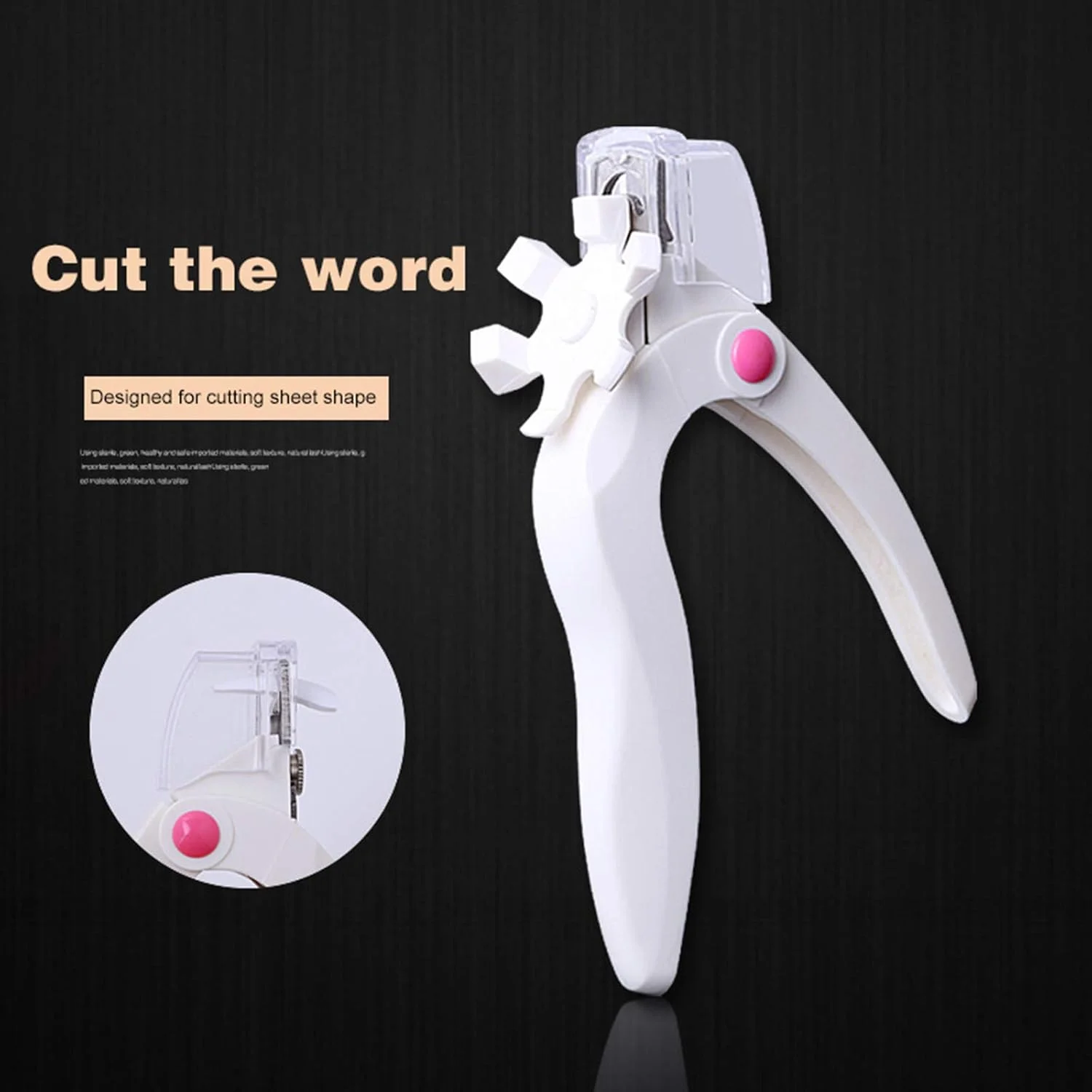 ناخن گیر U شکل anmas rucci، ابزار مانیکور، طراحی ناخن، برش لبه ناخن، مناسب برای ناخن های مصنوعی، ژلی و اکریلیک، دارای 3 حالت برش (1 عدد)