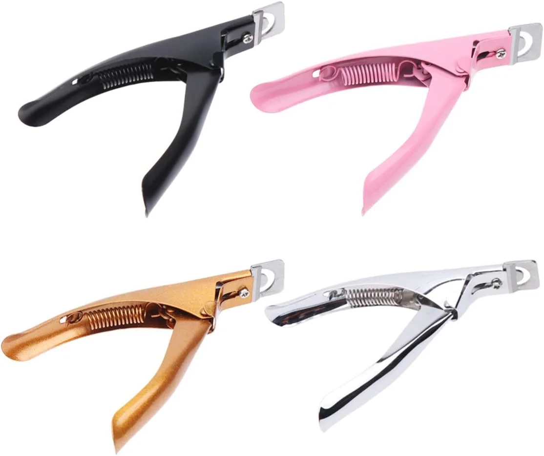 DIYIER ست 2 عددی کاتر ناخن، قیچی ناخن اکریلیک، گیره مانیکور ناخن مصنوعی برای ابزار مانیکور ناخن