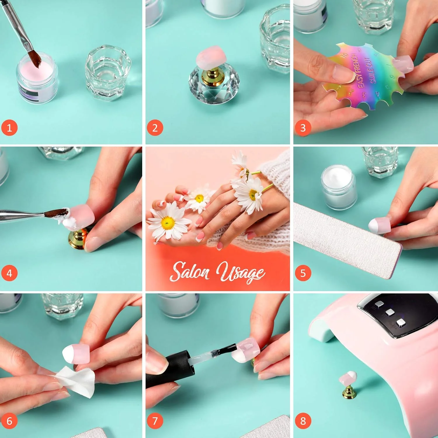 ست ۱۳ عددی ابزار طراحی فرنچ ناخن اکریلیک، شامل ۶ عدد کاتر خط لبخند استیل ضد زنگ، ابزار مانیکور لبه ناخن، قالب DIY به همراه ۲ عدد چاقوی برش فرنچ و ۵ عدد تیغه یدکی (رنگارنگ) ست ۱۳ عددی ابزار طراحی فرنچ ناخن اکریلیک، شامل ۶ عدد کاتر خط لبخند استیل ضد زنگ، ابزار مانیکور لبه ناخن، قالب DIY به همراه ۲ عدد چاقوی برش فرنچ و ۵ عدد تیغه یدکی (رنگارنگ)