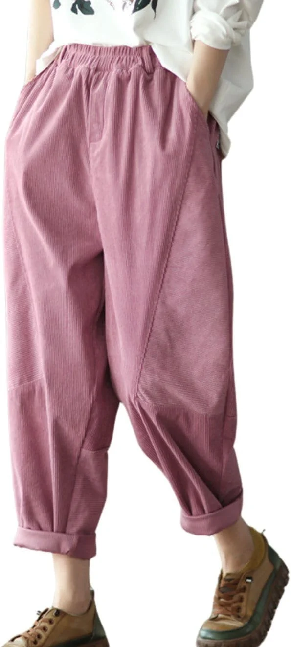 شلوار زنانه پاییزه و زمستانه چو یاتو، گشاد، کبریتی، کمر کشی، راسته با جیب، صورتی، L شلوار زنانه پاییزه و زمستانه چو یاتو، گشاد، کبریتی، کمر کشی، راسته با جیب، صورتی، L