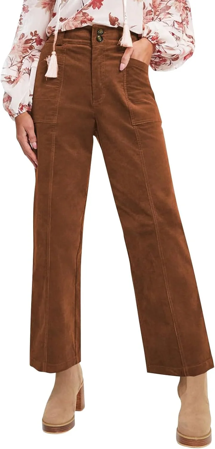 شلوار زنانه chaktkglok مدل Corduroy High Waisted