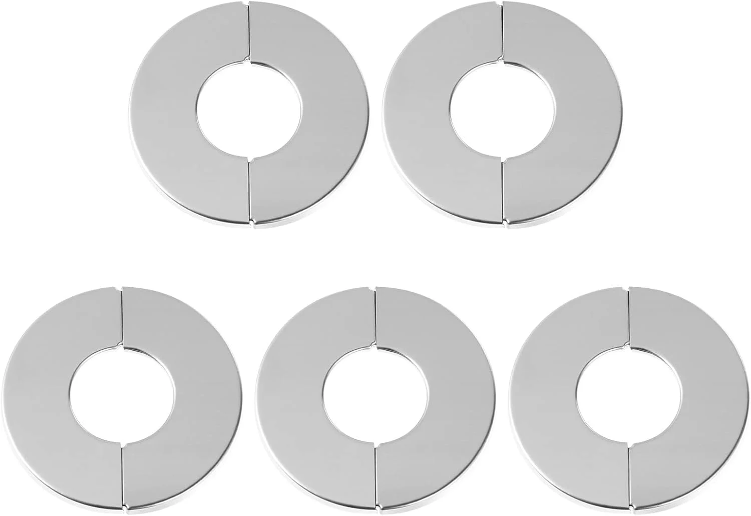 KASTWAVE 5 عدد روکش سوراخ دیوار لوله فولادی ضد زنگ لوازم جانبی پوشش لوله آب روکش دیوار لوله