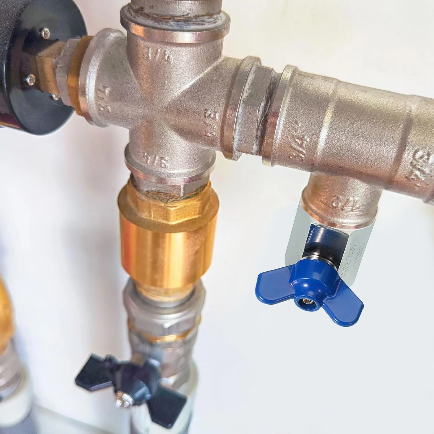 شیر توپی مینی KASTWAVE با رزوه 1/2 اینچ NPT، اتصال قطع و وصل استیل ضد زنگ برای استفاده در لوله کشی کنترل جریان آب، روغن و گاز، نقره ای