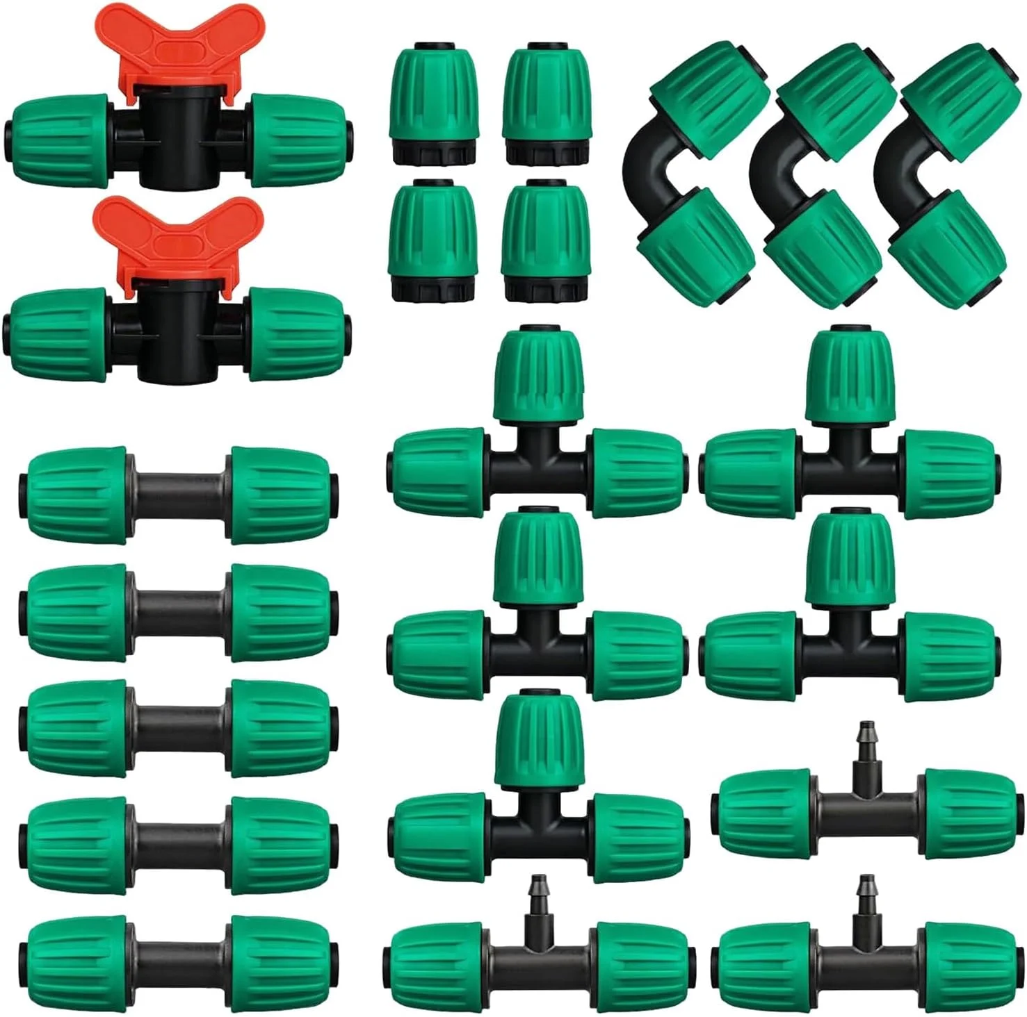 اتصال سه راهی آبیاری باغ | اتصالات چمن ضد نشت | آداپتور ضد چکه، اسپلیتر قفل دار چند منظوره برای تجهیزات کوچک تامین آب