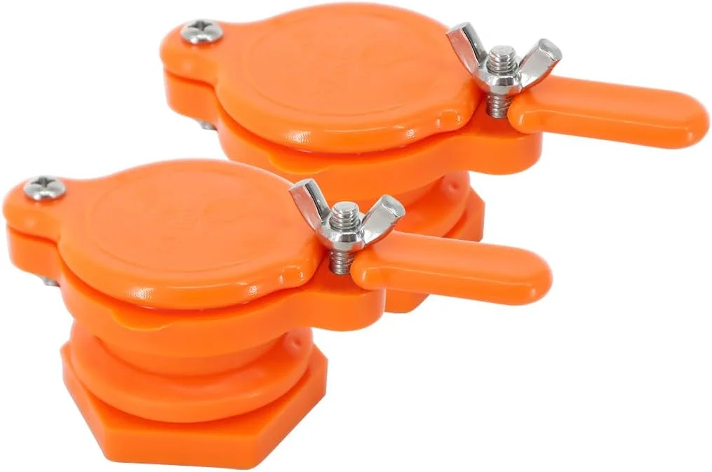 دریچه عسل HONEY LAKE، 2 عددی، دریچه بادوام نارنجی برای تجهیزات استخراج عسل، شیر استخراج عسل، لوازم زنبورداری، ابزار زنبورداری، تجهیزات زنبورداری برای زنبوردار مبتدی