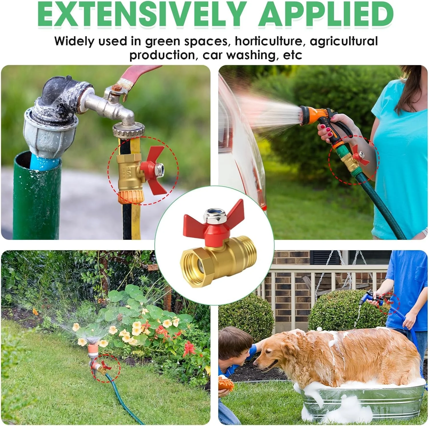 شیر توپی برنجی 1/2 اینچ با دسته پروانه ای برای شلنگ باغ - صمام کروی نحاسی 1/2 بوصة | اتصال سریع و شیر قطع و وصل خطی برای کنترل جریان آب برای شیر آب و مخزن آب شیر توپی برنجی 1/2 اینچ با دسته پروانه ای برای شلنگ باغ - صمام کروی نحاسی 1/2 بوصة | اتصال سریع و شیر قطع و وصل خطی برای کنترل جریان آب برای شیر آب و مخزن آب