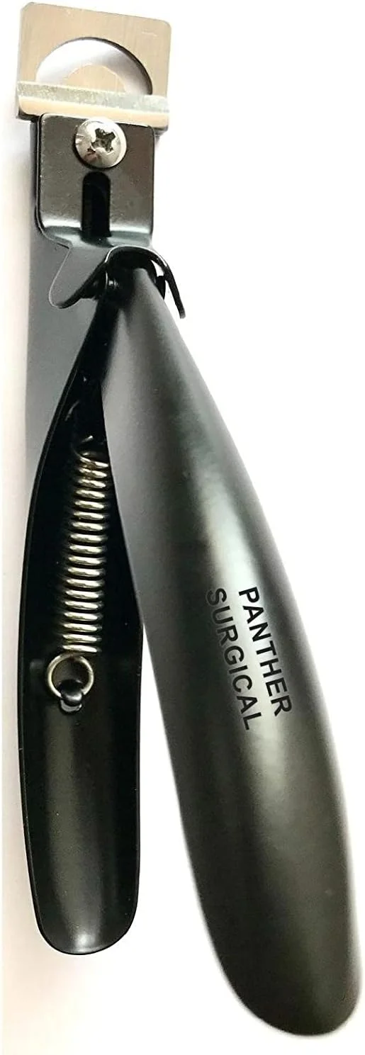 قیچی ناخن مصنوعی پلنگ، استیل ضد زنگ، مناسب برای مانیکور و پدیکور (مشکی)