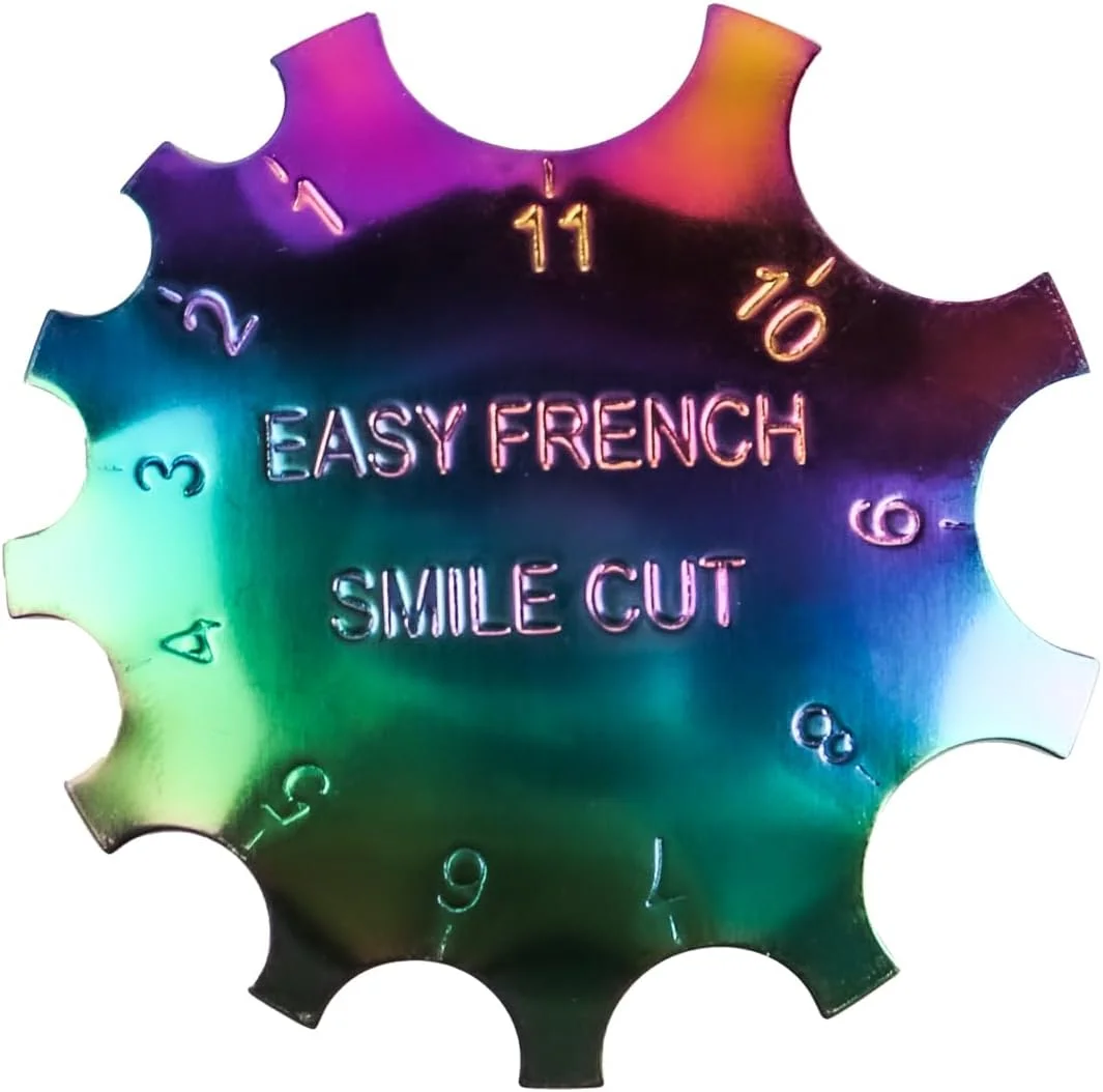 شابلون فرنچ ناخن Namvo و ابزار برش لبه خط لبخند، ابزار مانیکور استیل ضد زنگ برای نوک ناخن فرانسوی بی نقص، شابلون های طراحی ناخن برای برش و طراحی دقیق لبه شابلون فرنچ ناخن Namvo و ابزار برش لبه خط لبخند، ابزار مانیکور استیل ضد زنگ برای نوک ناخن فرانسوی بی نقص، شابلون های طراحی ناخن برای برش و طراحی دقیق لبه