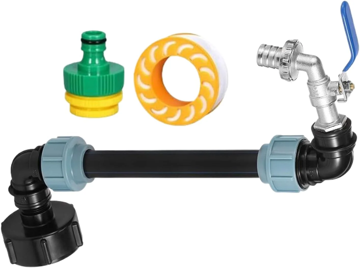 اتصالات مخزن تات کینگریوز | شیر خروجی مخزن 3/4 اینچی با شلنگ اکستنشن، اتصالات شیر سطل آب برای آبیاری کشاورزی و ذخیره مایعات صنعتی اتصالات مخزن تات کینگریوز | شیر خروجی مخزن 3/4 اینچی با شلنگ اکستنشن، اتصالات شیر سطل آب برای آبیاری کشاورزی و ذخیره مایعات صنعتی