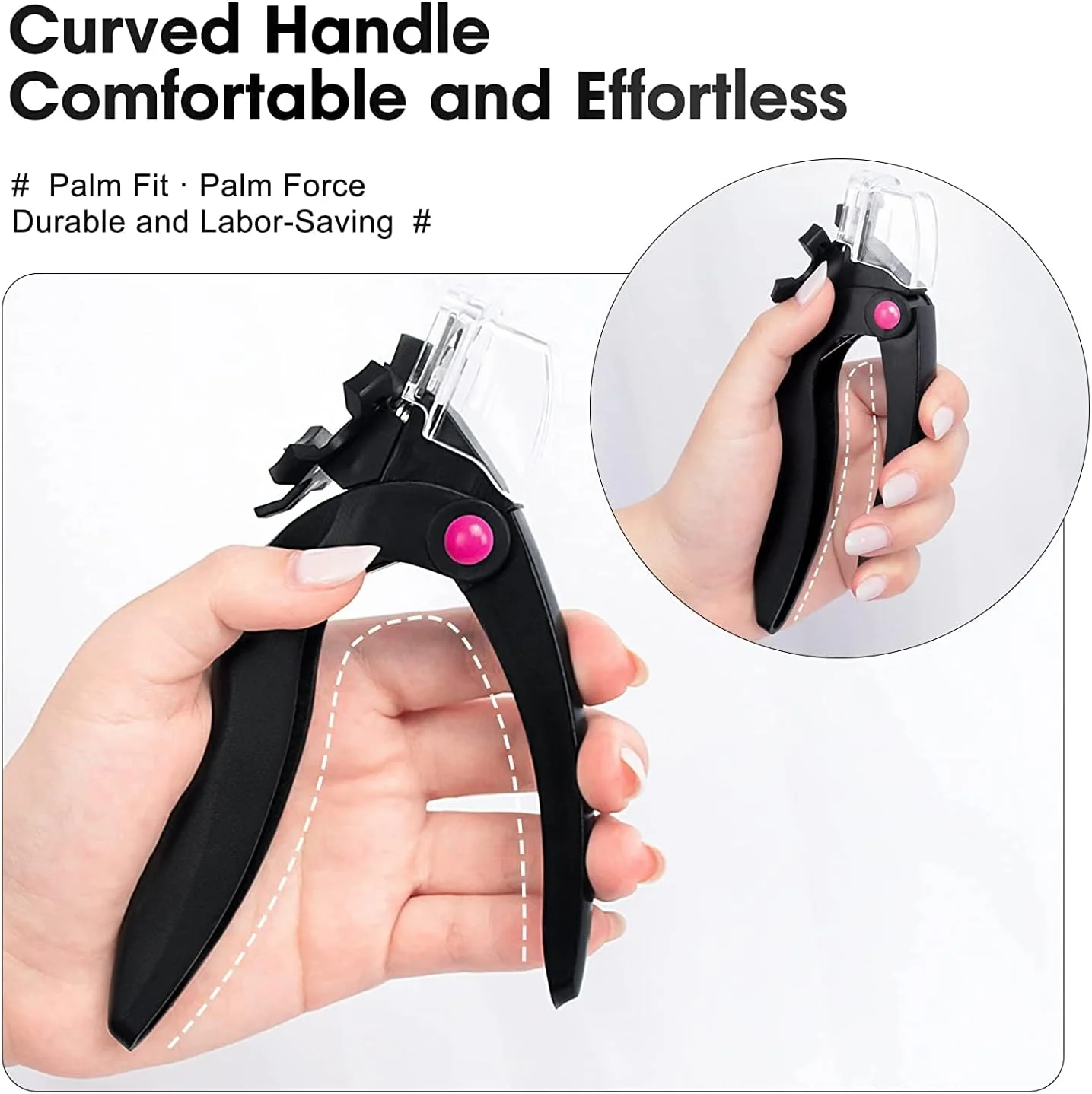 ناخن گیر پپیسکی، قیچی مشکی قابل تنظیم برای نوک ناخن، ابزار گیره ناخن مصنوعی، ناخن گیر برای مانیکور و پدیکور، مشکی