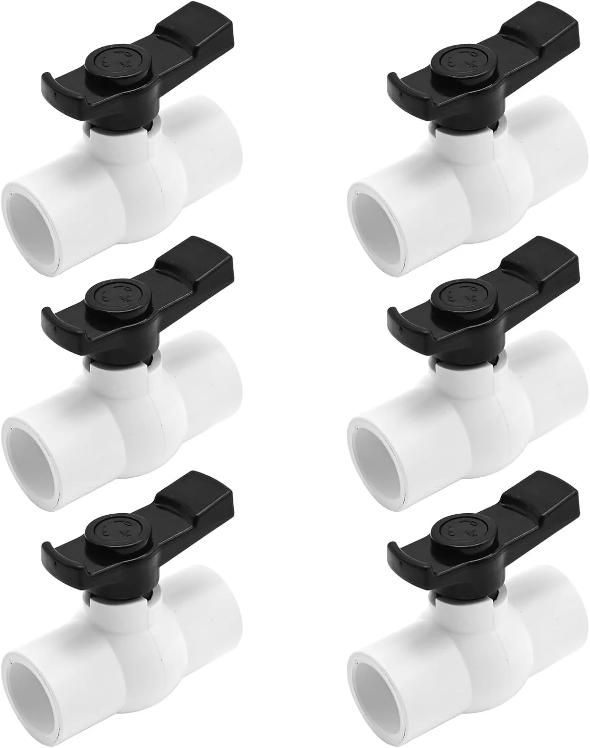 شیر توپی پی وی سی ZUDKSUY، 6 عددی، 1/2 اینچ، شیر قطع و وصل لوله آب با دسته T مشکی برای خطوط تامین آب سرد، سیستم اتصالات لوله آبیاری، تجهیزات استخر، دارای رتبه 150 PSI، سوکت 1/2 اینچ شیر توپی پی وی سی ZUDKSUY، 6 عددی، 1/2 اینچ، شیر قطع و وصل لوله آب با دسته T مشکی برای خطوط تامین آب سرد، سیستم اتصالات لوله آبیاری، تجهیزات استخر، دارای رتبه 150 PSI، سوکت 1/2 اینچ