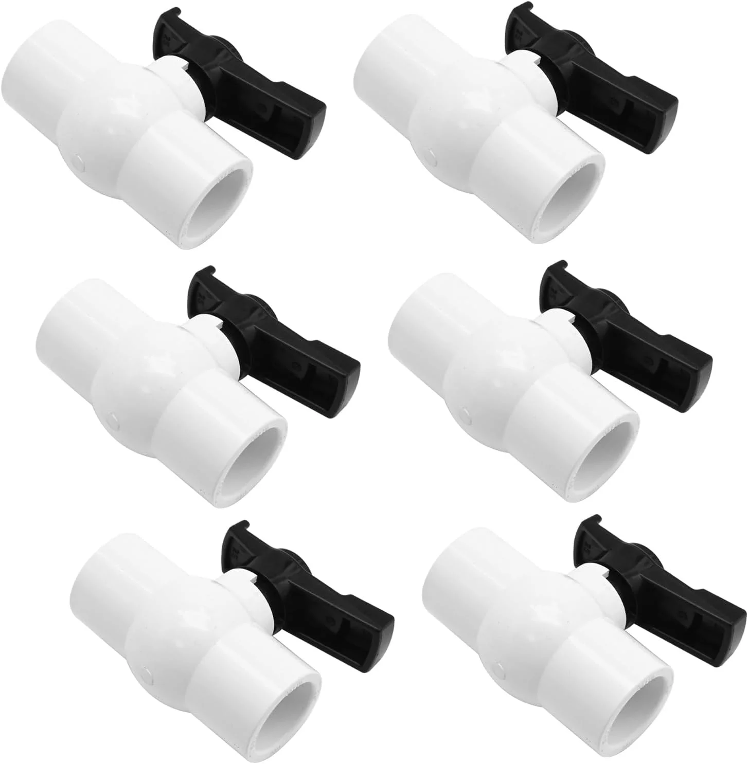 شیر توپی پی وی سی ZUDKSUY، 6 عددی، 1/2 اینچ، شیر قطع و وصل لوله آب با دسته T مشکی برای خطوط تامین آب سرد، سیستم اتصالات لوله آبیاری، تجهیزات استخر، دارای رتبه 150 PSI، سوکت 1/2 اینچ شیر توپی پی وی سی ZUDKSUY، 6 عددی، 1/2 اینچ، شیر قطع و وصل لوله آب با دسته T مشکی برای خطوط تامین آب سرد، سیستم اتصالات لوله آبیاری، تجهیزات استخر، دارای رتبه 150 PSI، سوکت 1/2 اینچ