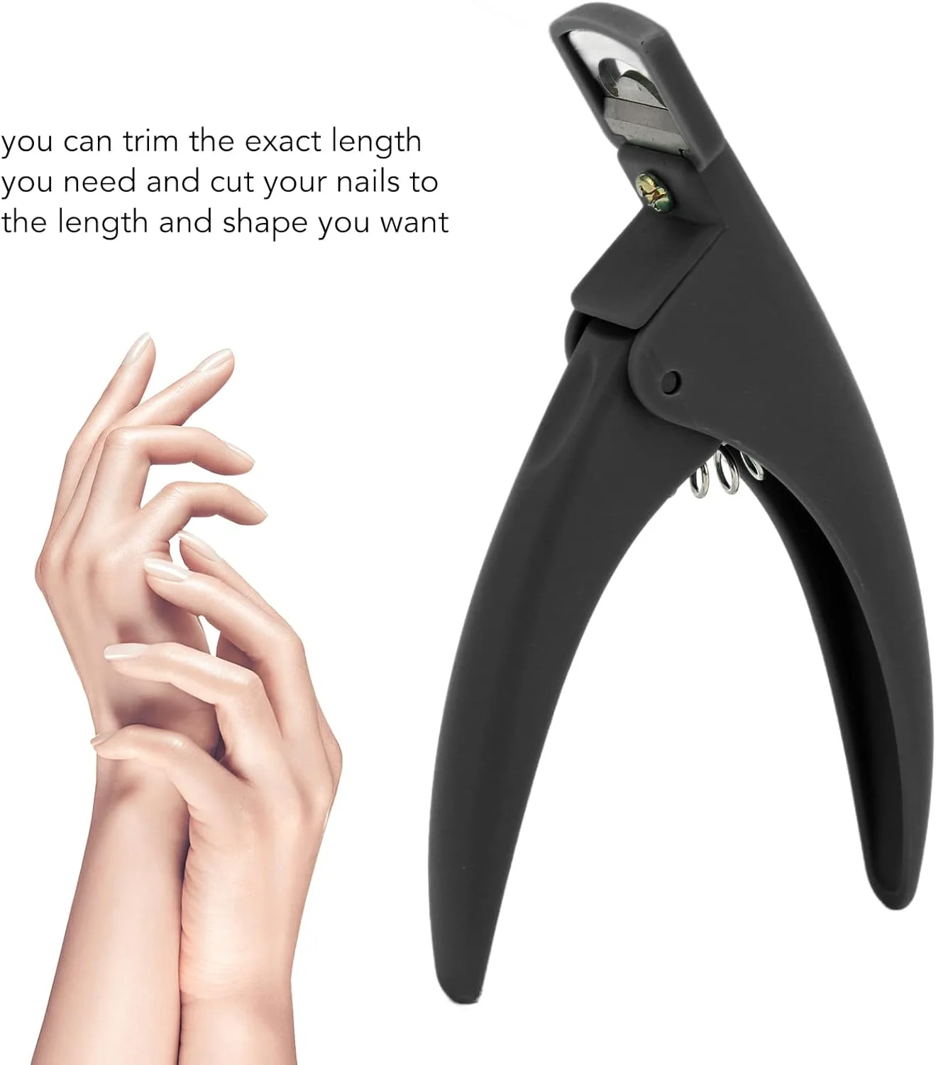 ناخن گیر، دسته پلاستیکی چند منظوره سبک وزن حرفه ای برای فروشگاه های مانیکور (مشکی)